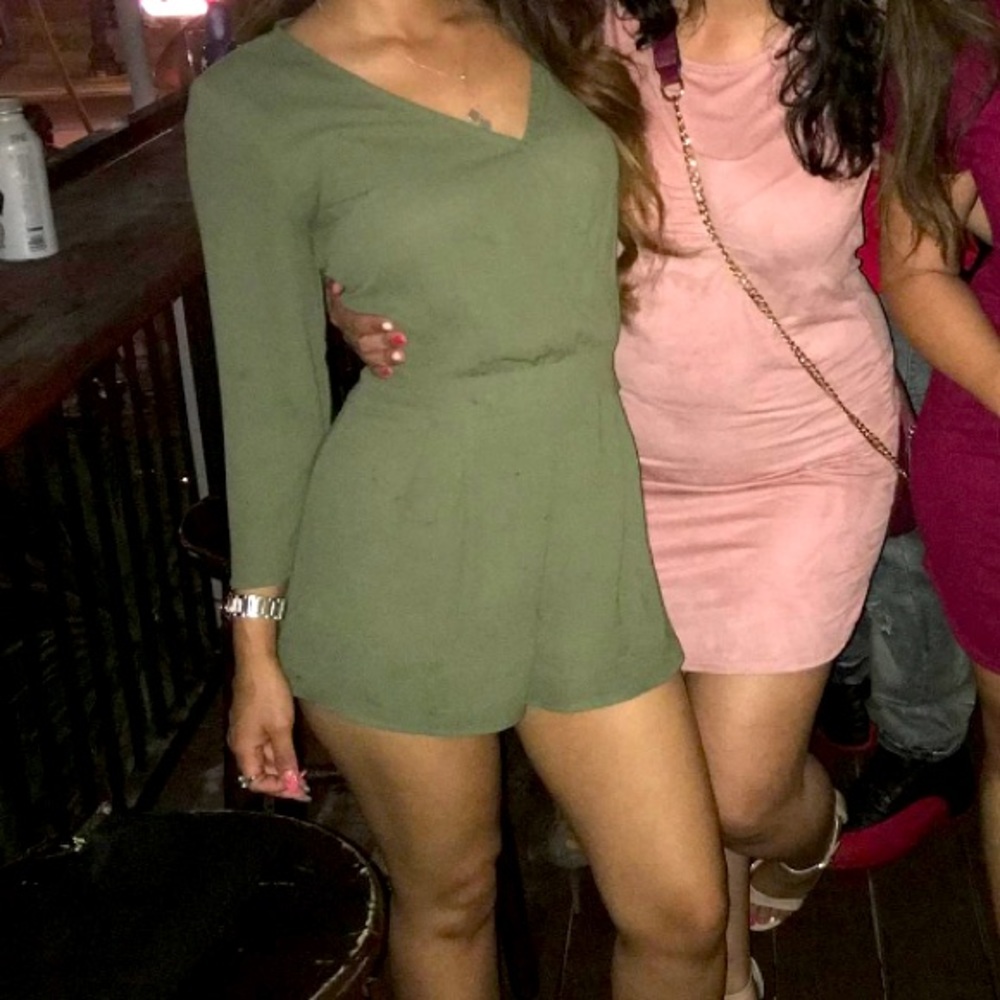 Olive green romper